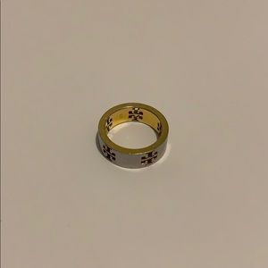 Tory Burch Size 5 Silver and Gold Ring